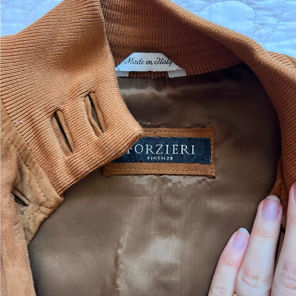 Forzieri Brown Suede Bomber Jacket - Picture 2 of 4